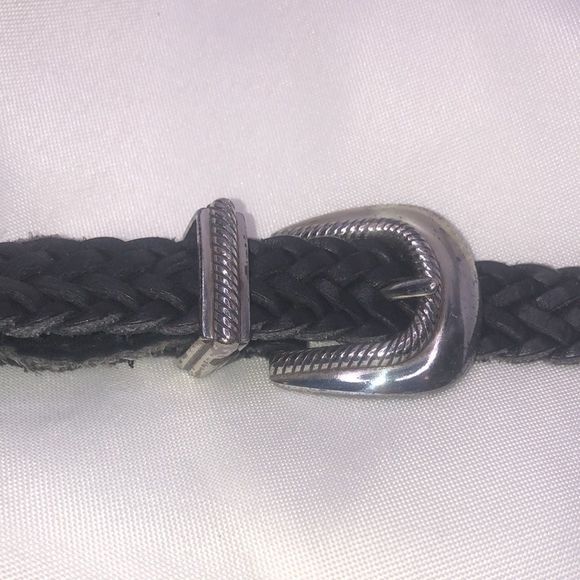 Brighton Leather drawstring bag w/silver - Picture 7 of 12